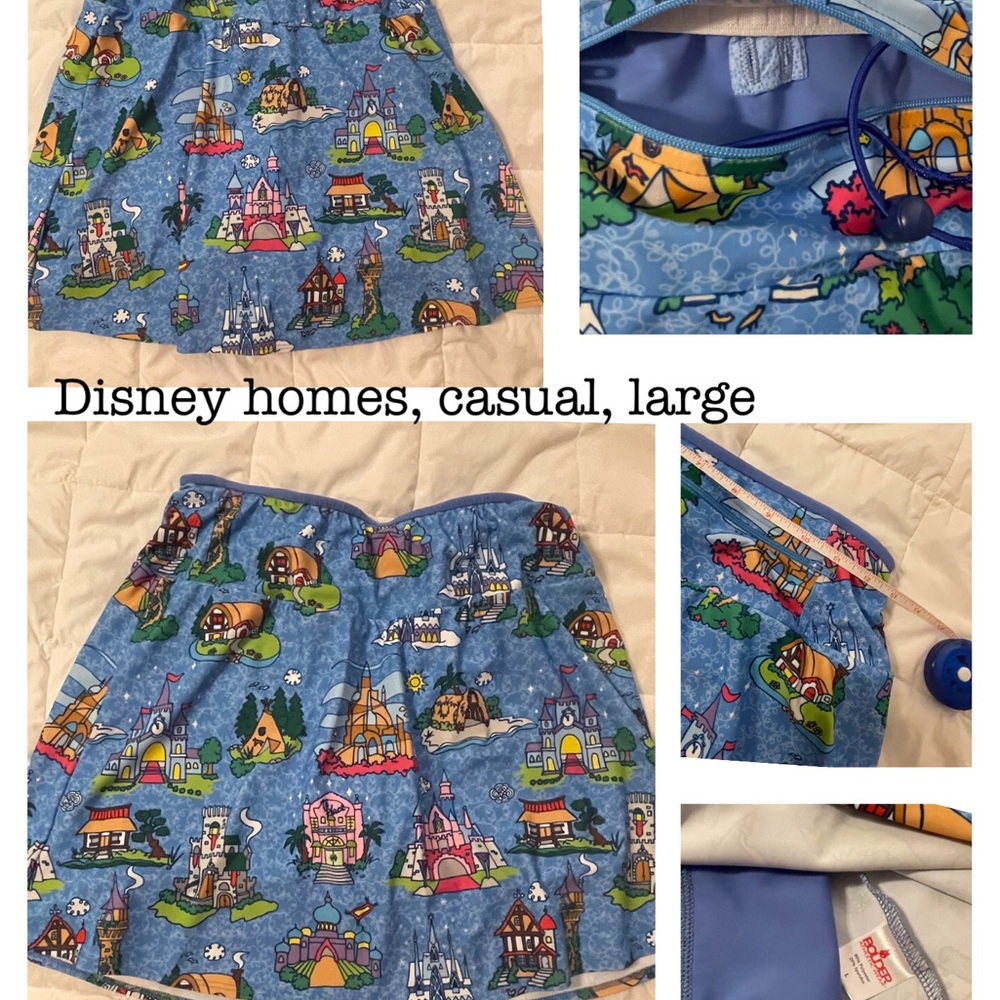 Bolder custom running skirt with shorts and pockets, castles print